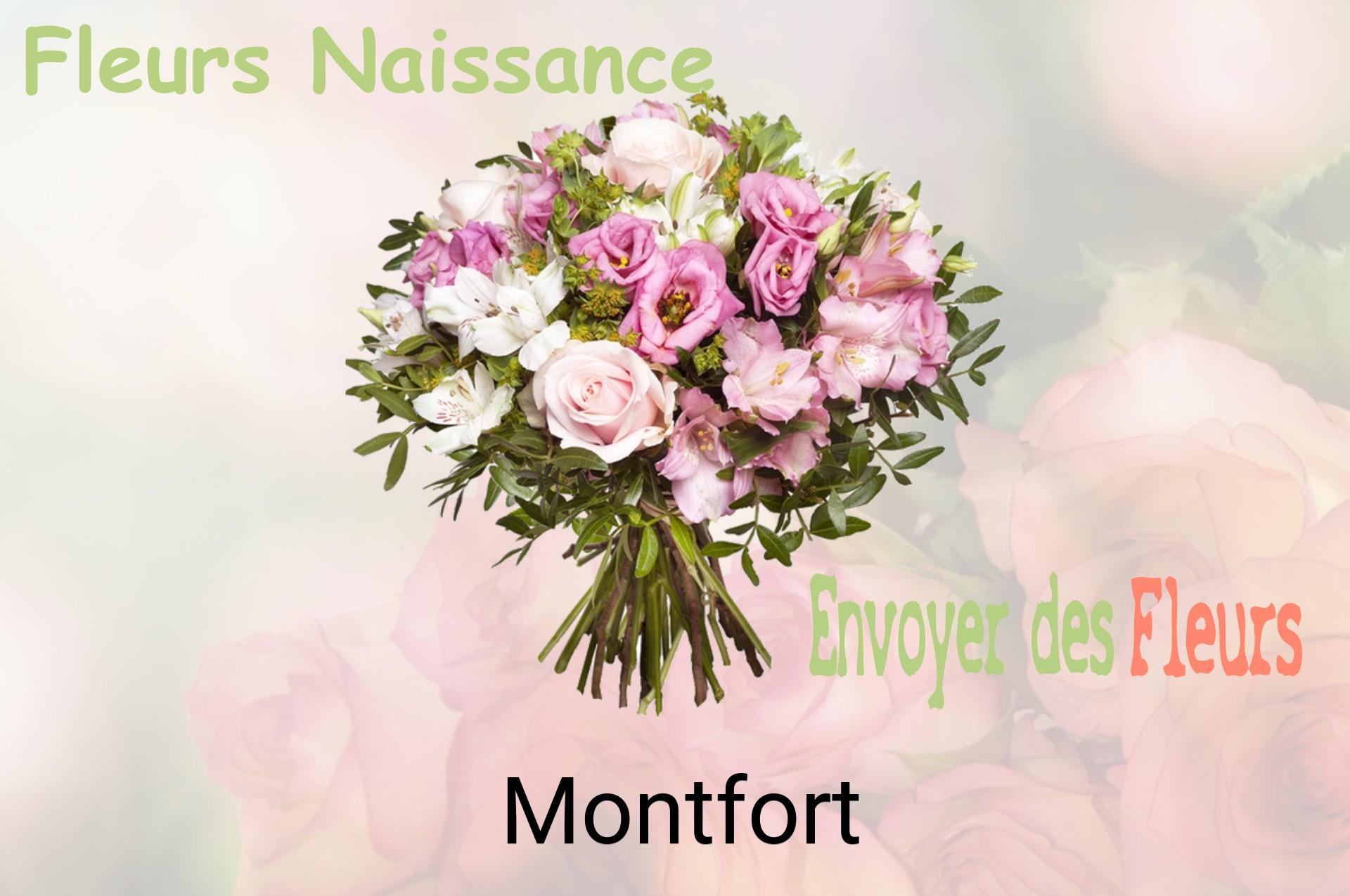 Bouquet de fleurs de naissance livré à Montfort